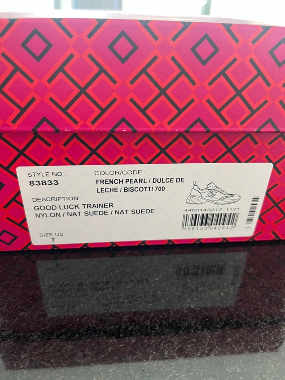 Tory Burch French Pearl  Good Luck Sneakers Sz-7 - Picture 11 of 11